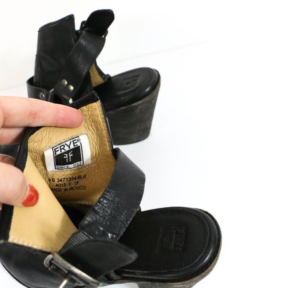 *Frye Black Izzy Harness Sling Back Bootie - Picture 8 of 8